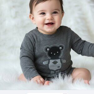 Huxbaby Astronaut Bear Long Sleeve Tee 6-12 Months